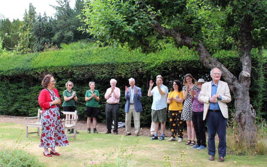 John Rutter in the Sunken Garden