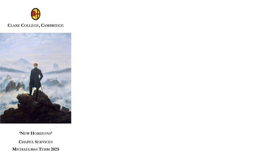 Michaelmas term chapel termcard 2025 cover